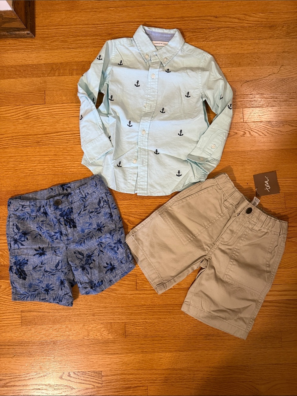 Tea Collection Light Blue Anchor-Print Button-Up Shirt Janie and Jack